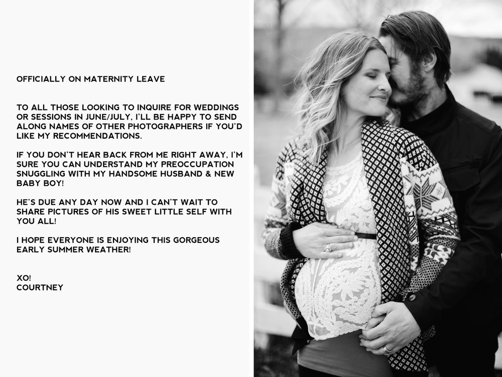 Courtney Aaron Maternity leave